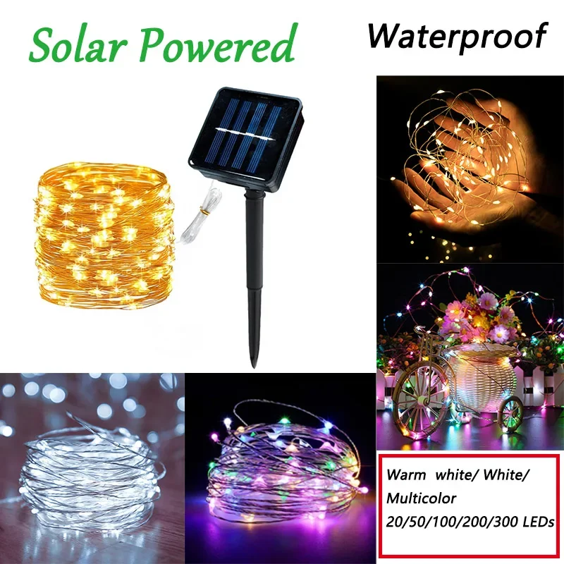 7M/12M/22/32M Solar Led Fee Licht Outdoor Girlande Led Wasserdichte Girlande string Lichter Weihnachten Party Garten Solar Lampe Dekor – Detail 1