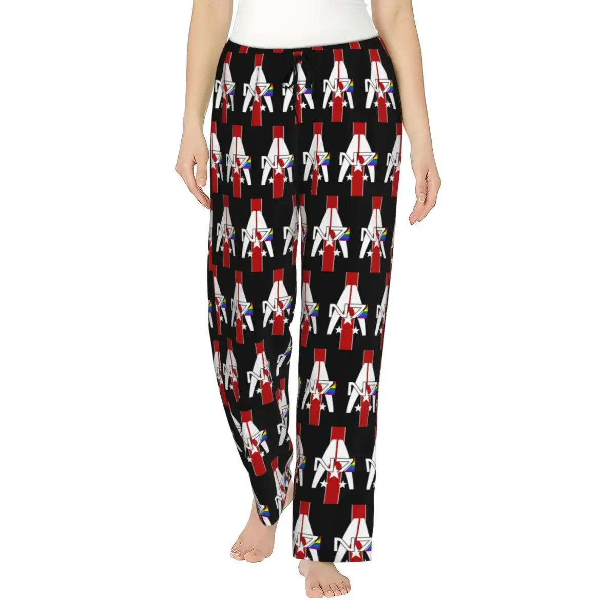 

Custom N7 Pride, Mass Effect Women Pajama Pants Lounge Sleep Sleepwear Bottoms with Pockets