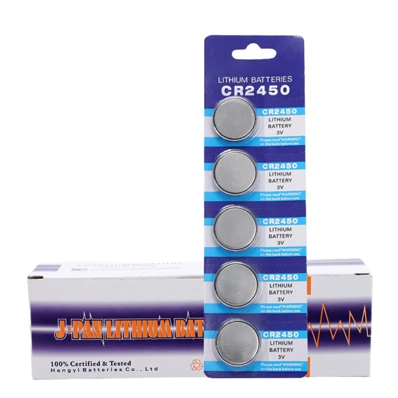 CR2450 Batteries Coin Cells Battery for Car Keys Dependable and Efficient Power Solution Suitable for Small Electronic