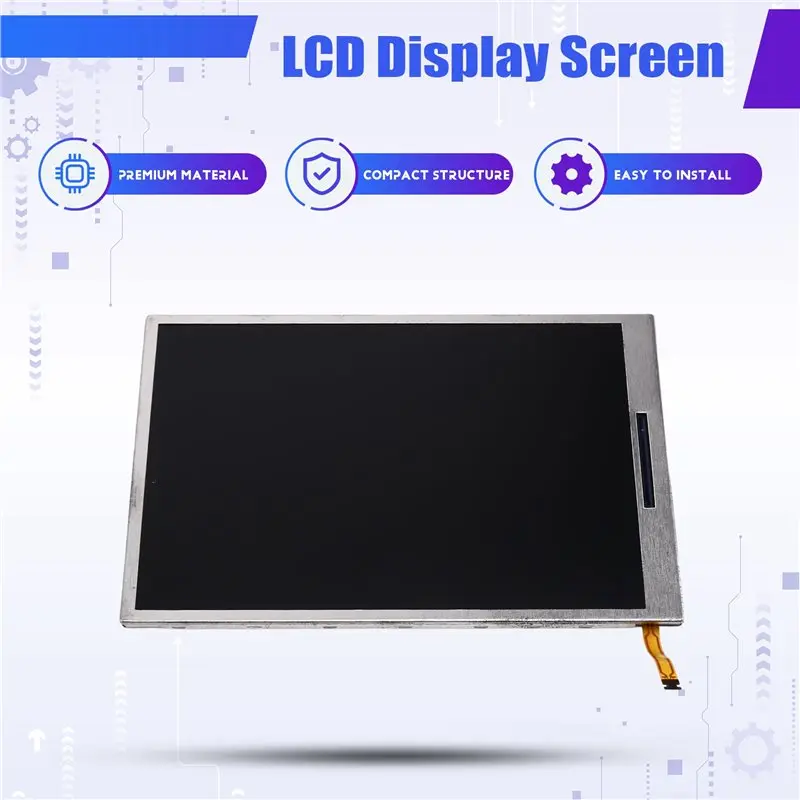 A52T Replacement Top Lower Bottom LCD Display Screen For New 2DS XL LL Replacement Touch Screen Digitizer Panel