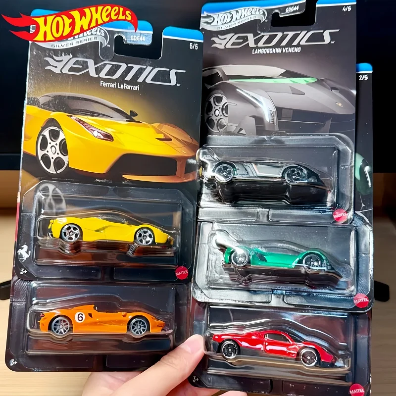 Hot Wheels Diecast Alloy Car Model Ferrari Laferrari Gdg44 Silver Series Exotics Collectible Vehicle For Enthusiasts Collection