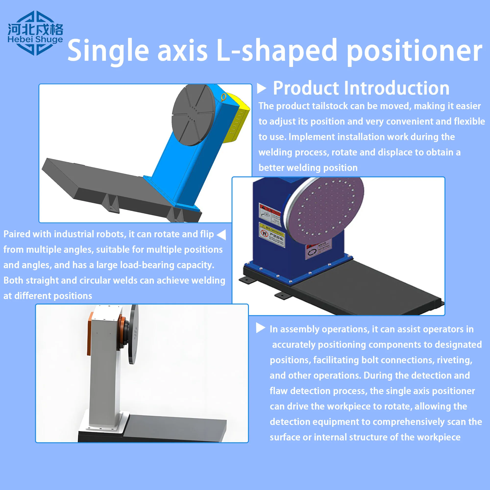 L-type Positioner Single Axisr Robot Fully Linked Servo Welding Dual Axis L-type Robot