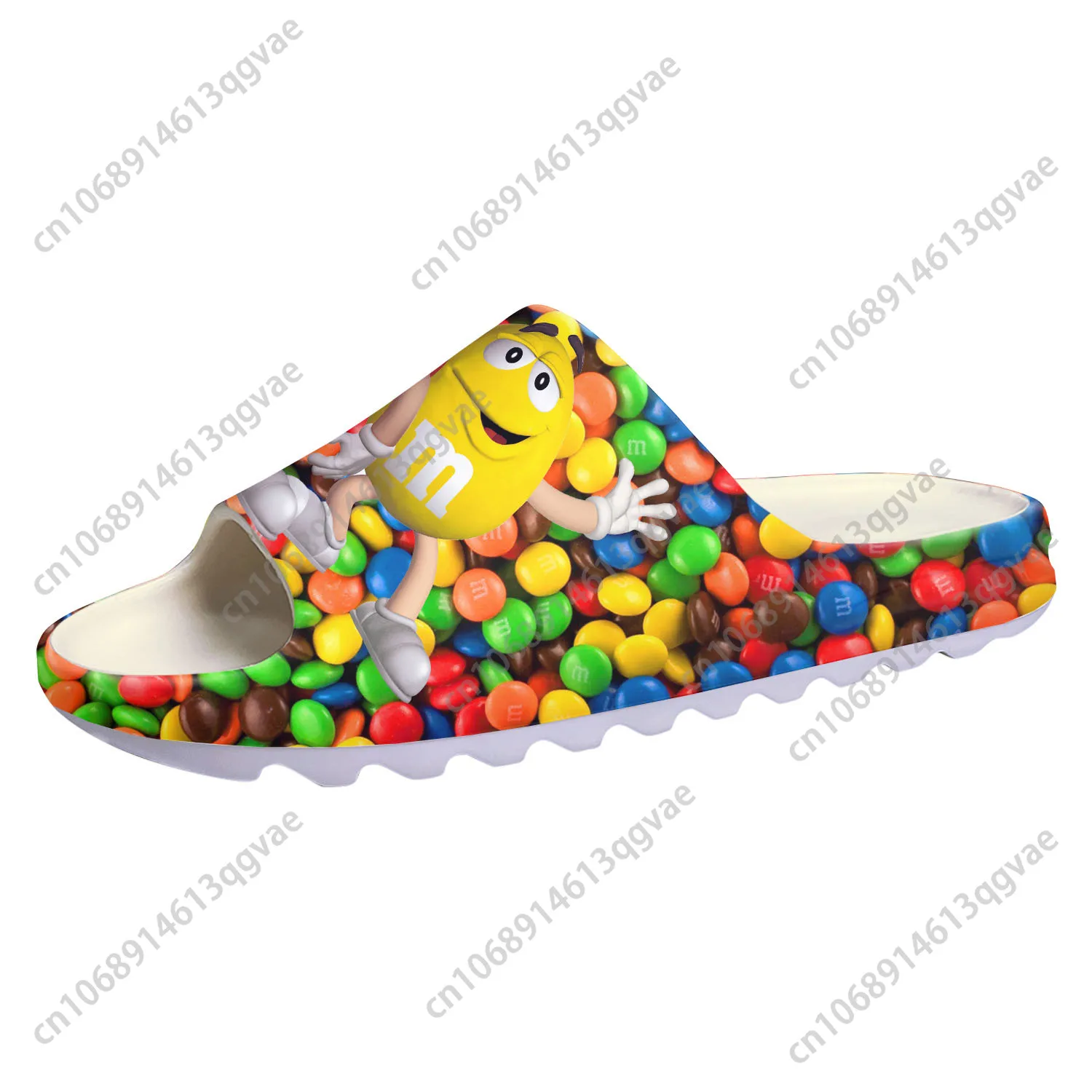 M Chocolate Cartoon Soft Sole Sllipers Home Clogs Step on Water Shoes Mens Womens Teenager Bathroom Customize on Shit Sandals