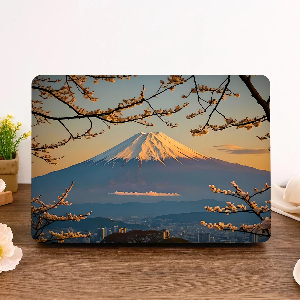 Fuji mountain print hard case For Macbook 2024 case M3 Air Pro 13 A3113 A2681 M2 Air 15 A2941 A3114 16 inch A2780 Pro case 13 14