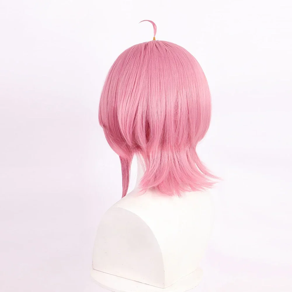 New Anime Dandadan Aira Shiratori Cosplay Wig Women Pink Short Hair Heat Resistant Synthetic Wigs Cap Halloween Carnival Prop