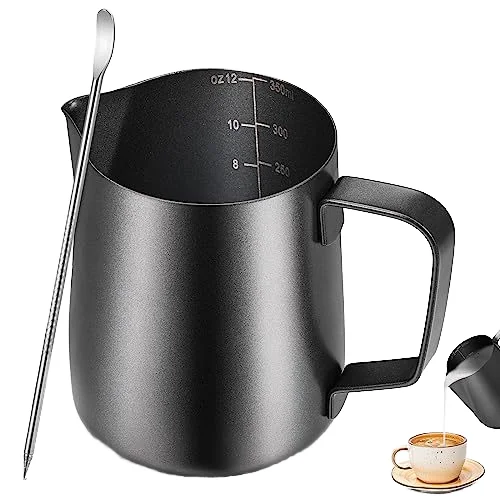 

250 мл, 350 мл, 600 мл, кувшин для кофе для эспрессо, нержавеющая сталь 304, кувшин для вспенивания молока для латте, металлический кувшин для заливки