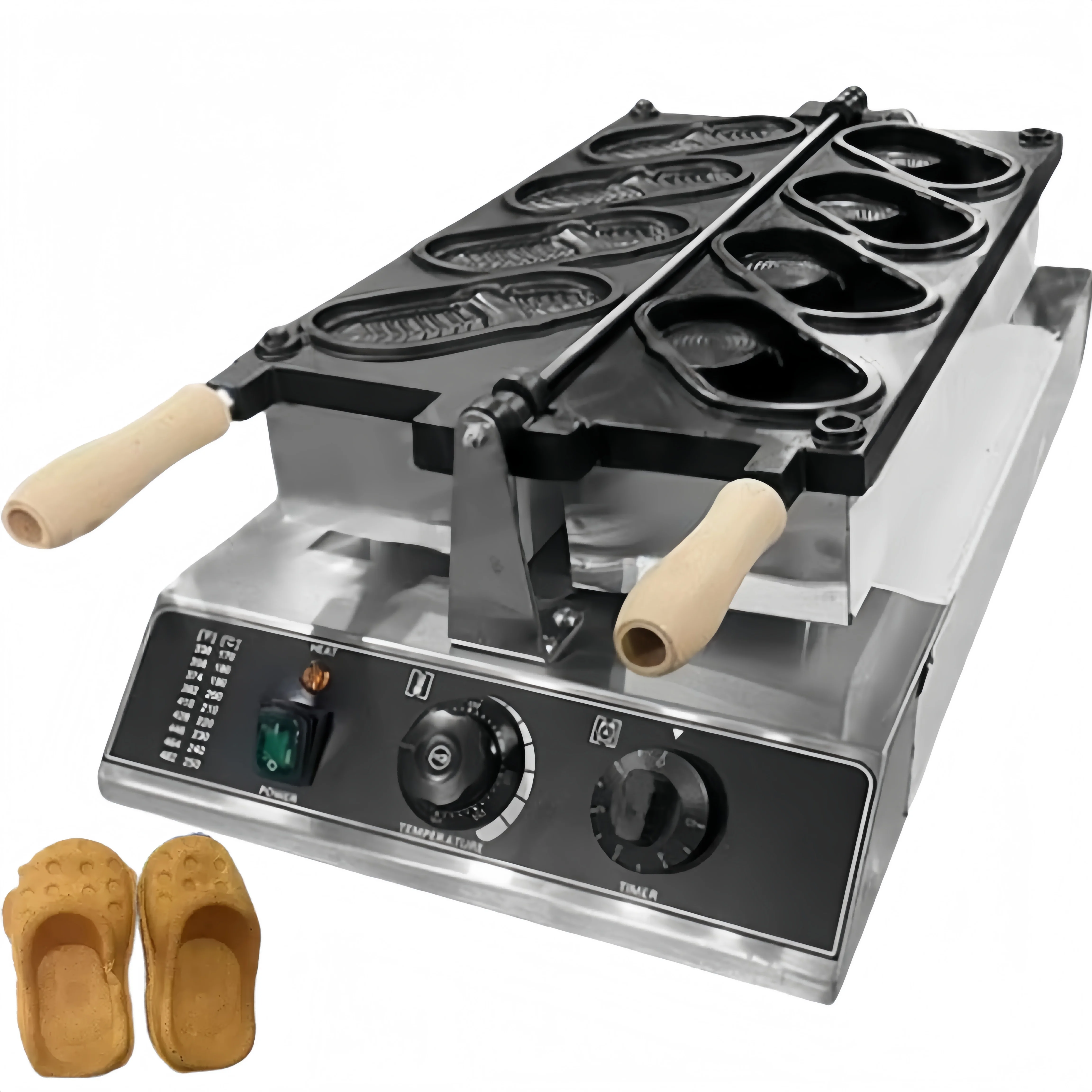 

Новая электрическая вафельница в форме кроксов (6 шт.) с возможностью использования газа (4 шт.), 220В, новая модель