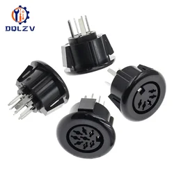 5/8Pins DIN Female Jack Soldering Type Round Socket 5/8 Pole DIN Terminal Chassis S Video Connector