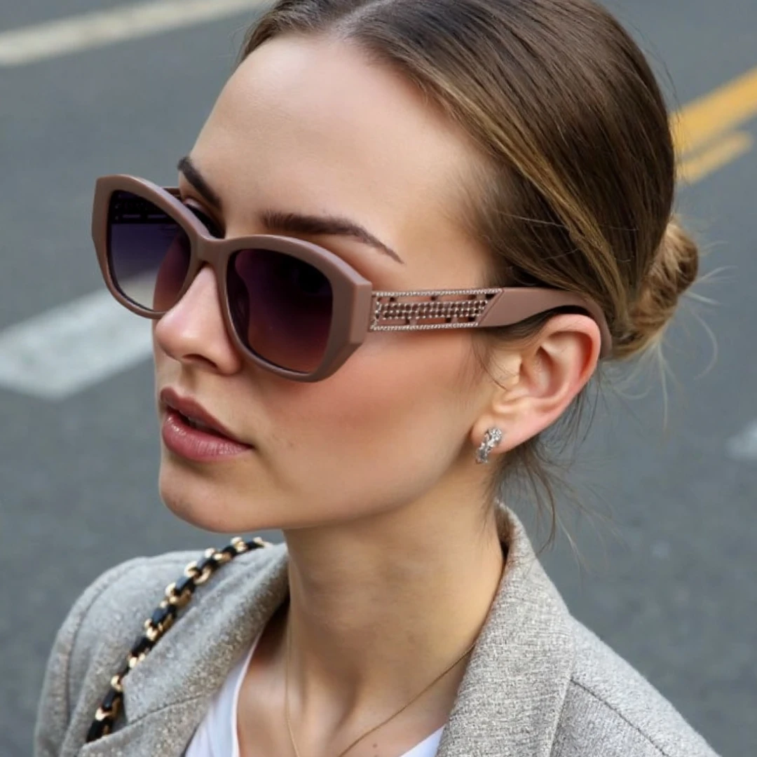 Ancient small box new polarized sunglasses female high-grade luxury sunglasses online celebrity live anti-UV.