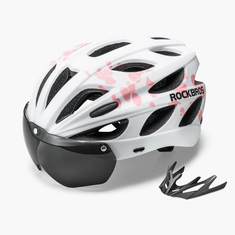 ROCKBROS Ultraleichter Fahrradhelm 57–62 cm Integral geformter Fahrradhelm Atmungsaktiver Sicherheits-Kopfschutz MTB-Rennradhelm
