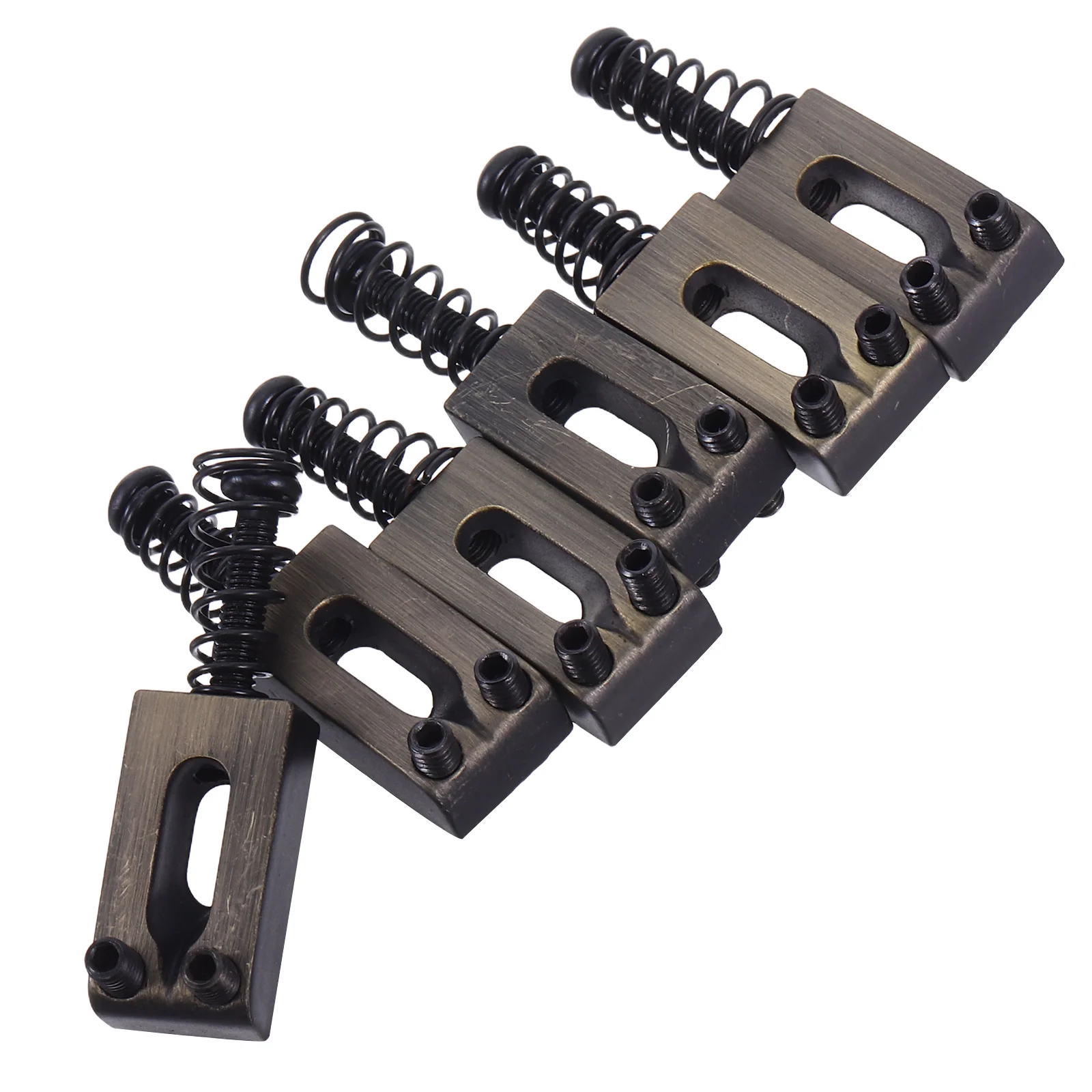 

6 Pcs Electric Guitar Accessories Hardtail Bridge Saddle Tailpiece Block Parts Saddles Intonation Screws Replacement