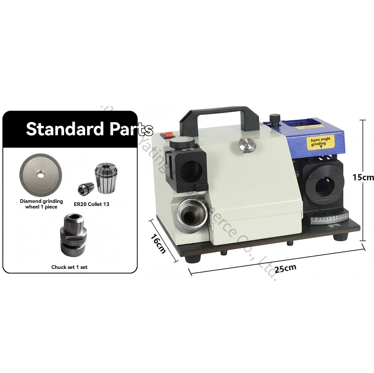Twist drill sharpener, high-precision sharpening machine, 3-13mm drill bit grinder, multi-functional grinder