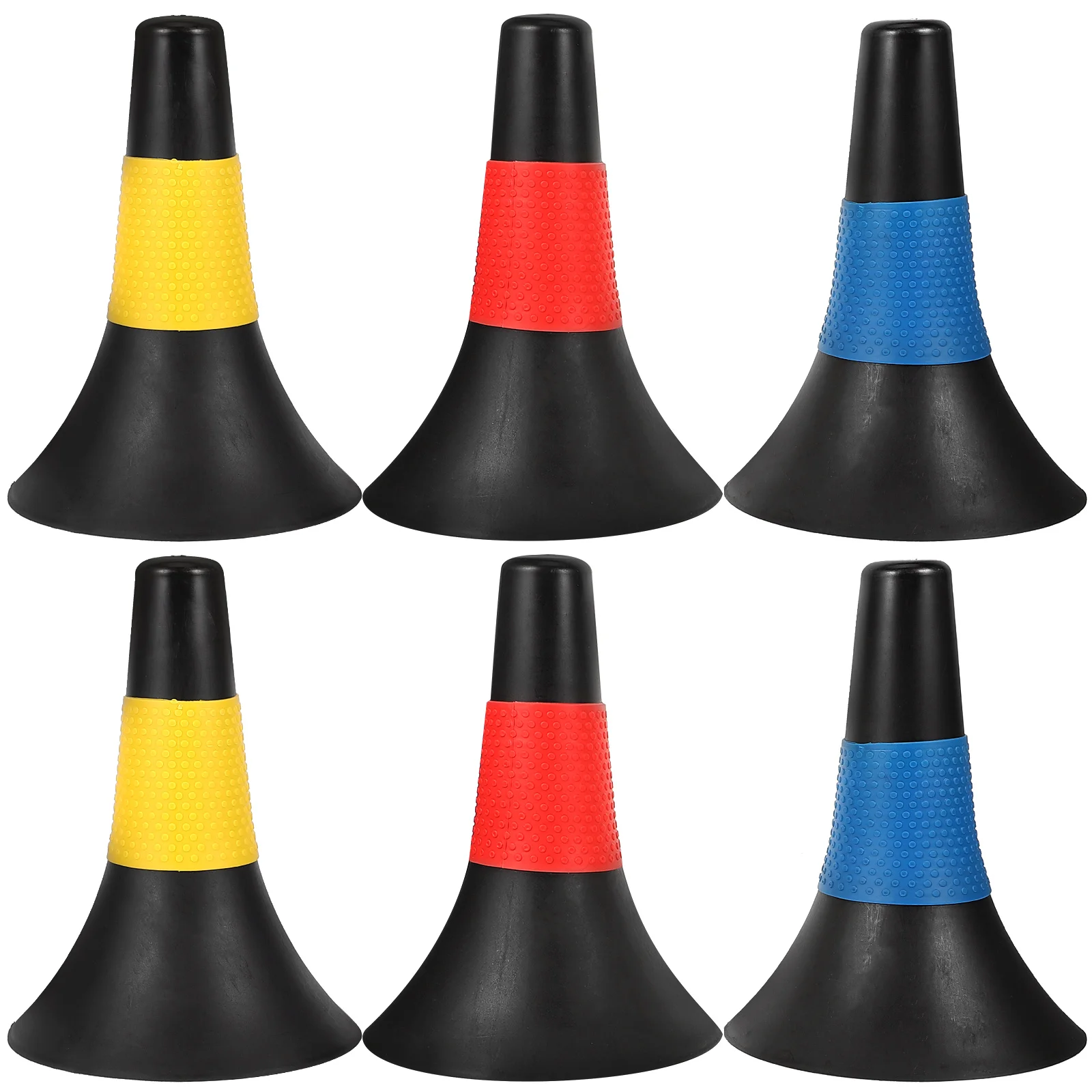 6 Pcs Soccer Balls Cones for Agility Hurdles Plastic Mini Road Training Equipment Football Driving Sports Fitness