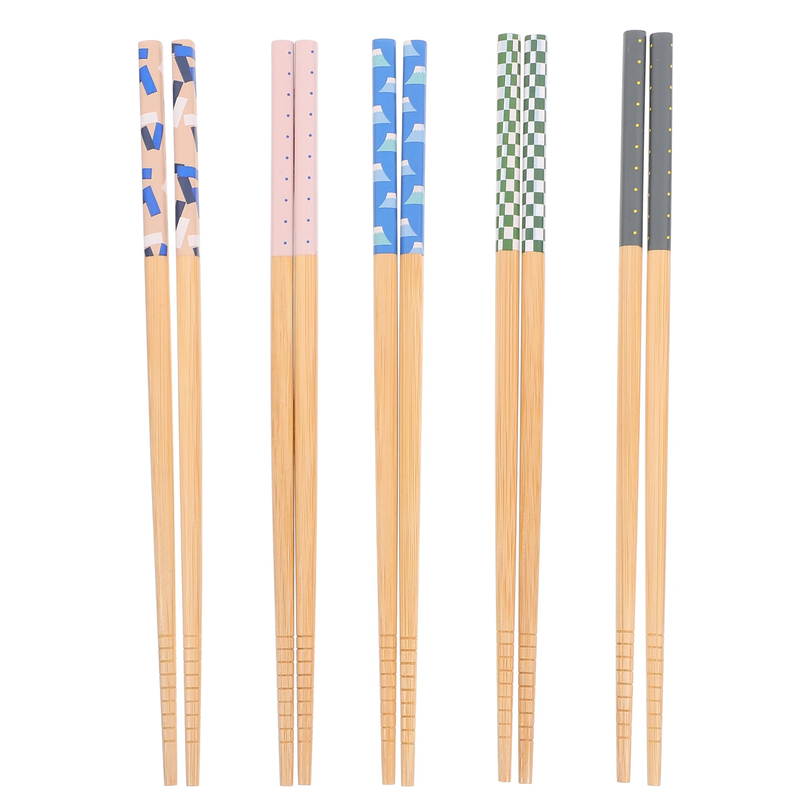 

5 Pairs Chopsticks Gift Box Reusable Wood Simple Style Double Japanese Food Bamboo Delicate Household Daily Baby