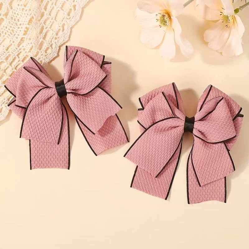 

2 шт./компл., новые заколки для волос с бантиками для маленьких девочек, милая заколка ручной работы в стиле ретро, челка, головные уборы, аксессуары для волос, подарки