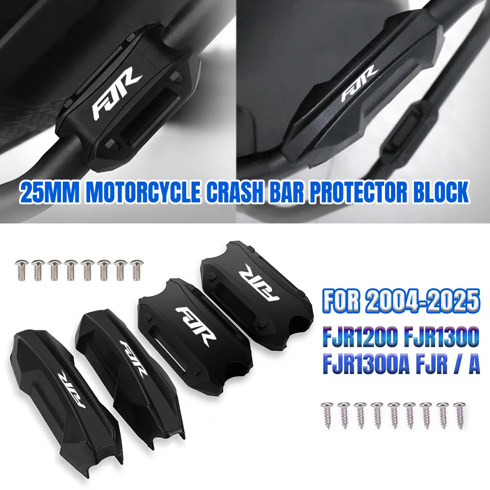 

Motorcycle Bumper Engine Guard 25MM Protection Block Crash Bar Decorative For Yamaha FJR1200 FJR1300 FJR1300A FJR / A 2004-2025