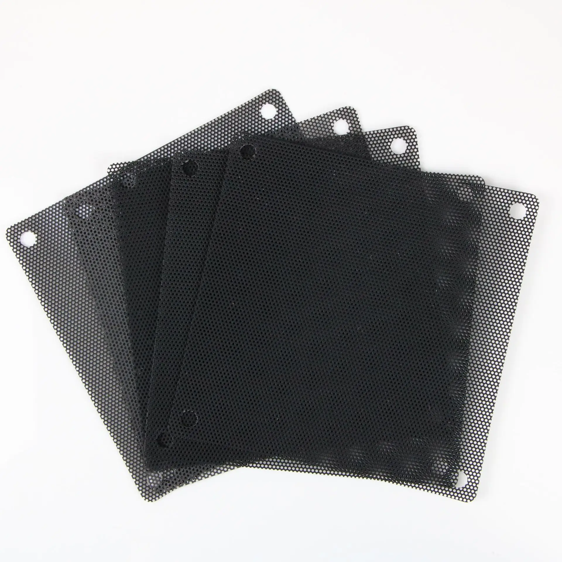 5PCS 80mm 90mm 120mm 140mm Cuttable Schwarz PVC PC Lüfter Staub Filter Staubdicht Fall computer Mesh Kühlung Ultra Feine Staubdicht Abdeckung – Detail 4