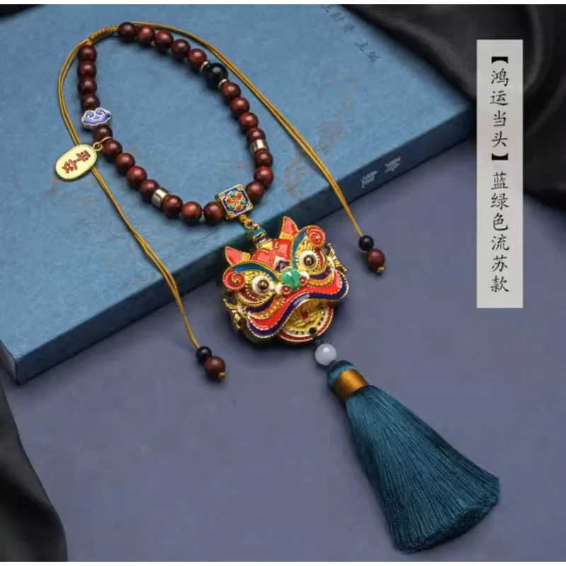 Xingshi السيارات معلقة حلية سيارة الداخلية معلقة اكسسوارات اليدوية النحاس المينا مرآة الرؤية الخلفية سيارة قلادة Lukcy Cham #6