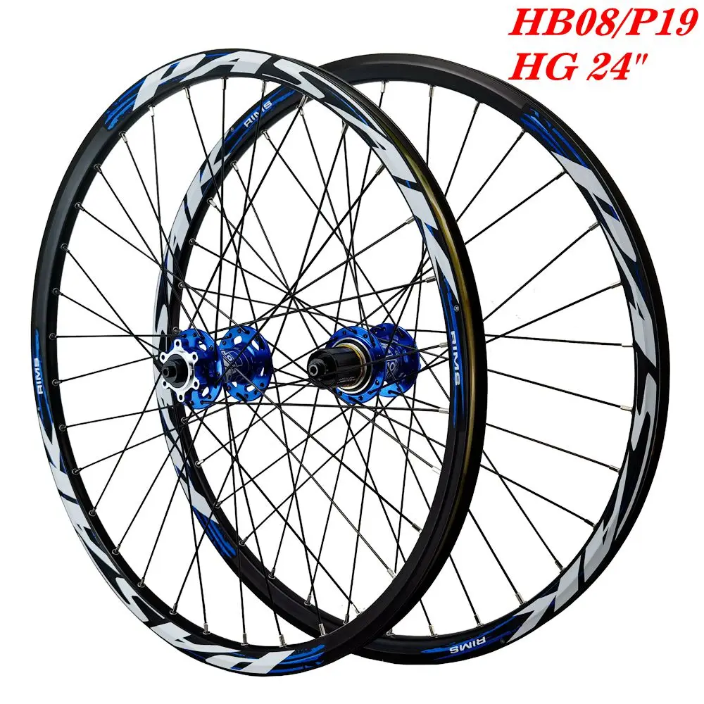 mountain bike wheelset 24 inches 520mm MTB Aluminum alloy Disc Brake front 2 rear Bearings 7-12speed QR teenagers Bicycle Wheel