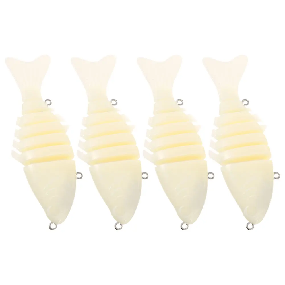 

4pcs Multisegment Fishing Lure 7 Hard Bait Glow Bass Lures Glide Baits Realistic Adjustable Tackle Kit for Freshwater