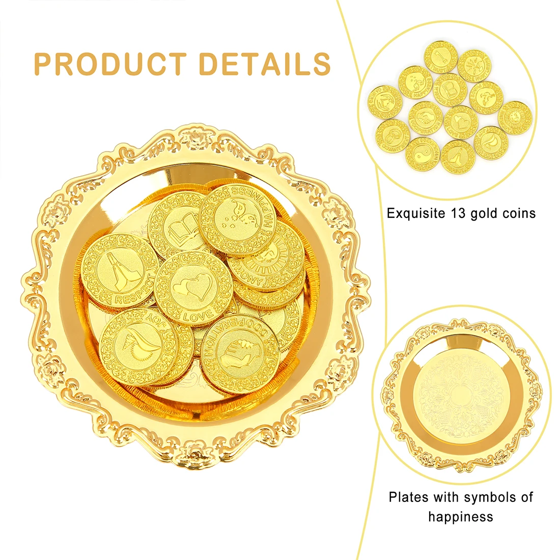13 Pcs Wedding Arrhae Arras De Boda Cristiana, Arrhae Wedding Coins Set for Ceremony, Decoración Para Boda