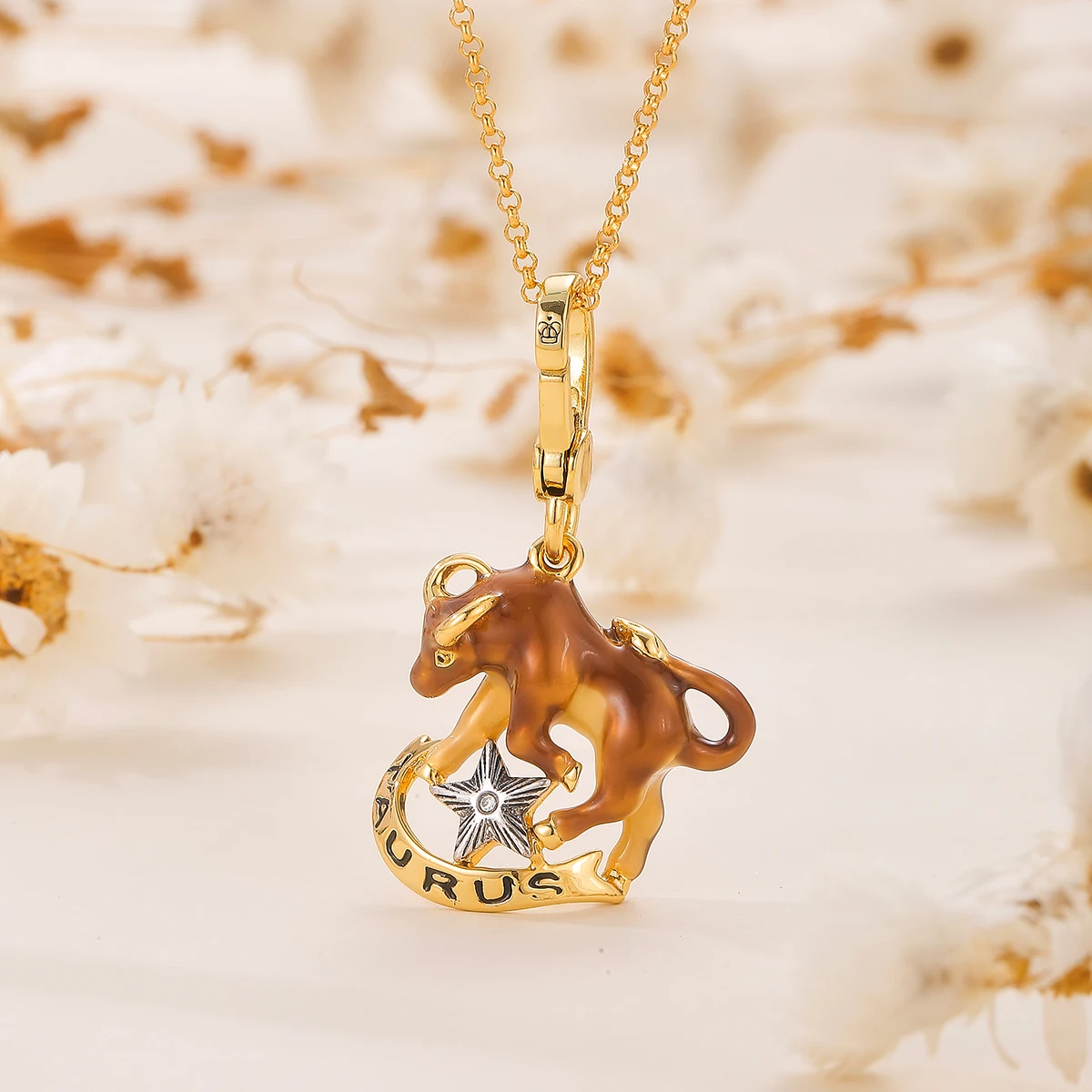 

1Pc Exquisite Enamel Bullfighting With Star Necklace Design,Cute Sweater Decor Necklace Accessories,Christmas Party Jewelry Gift