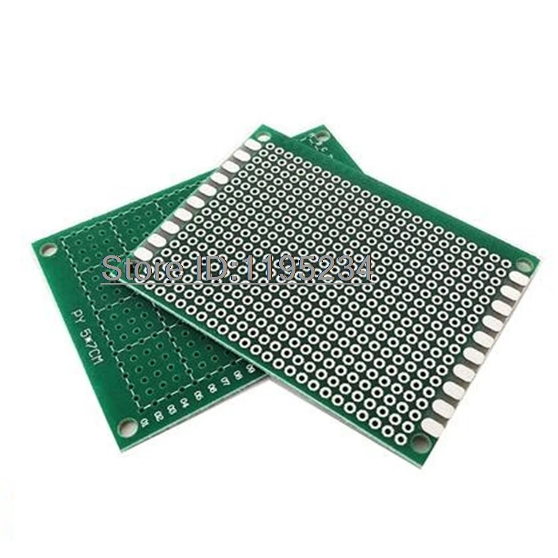 50pcs/lot single Side Prototype PCB nned Universal Breadboard 5x7 cm 50mmx70mm