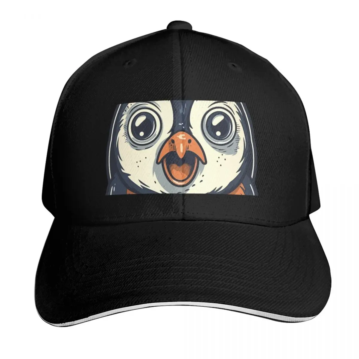 Surprised and shocked cute pinguin Baseball Cap Low Profile Unstructured Unisex for Men Women Outdoor Golf Running Hiking
