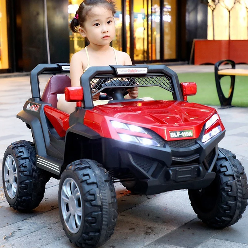 Children Off-road Vehicle Electric Car Kids RC Electric Car With LED Lighting Music Baby ride on toy Car for 1-7 years old