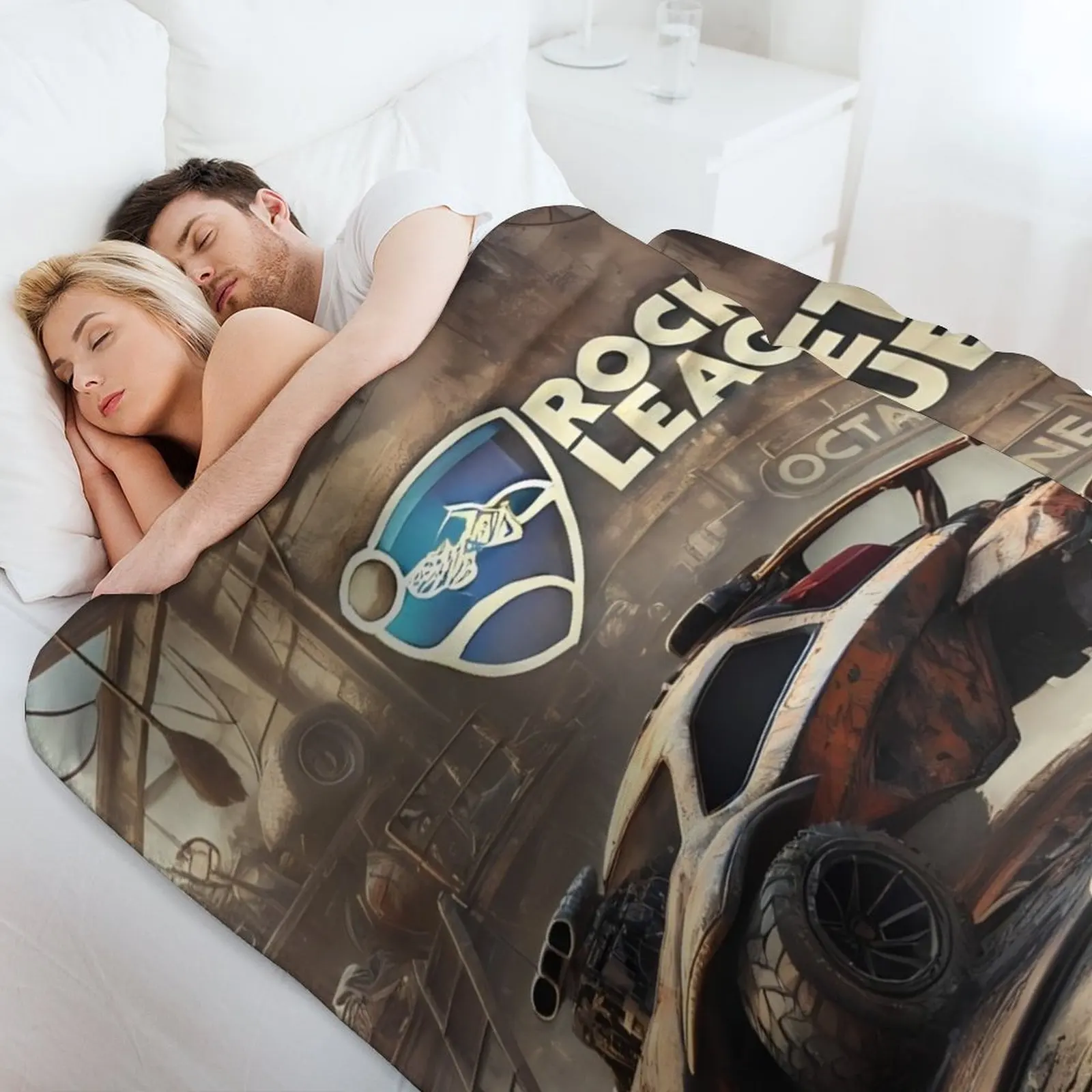 أوكتان من Rocket League في أرض القاحل المروع المروع رمي بطانية للأطفال الرضع رقيقة السفر أنيمي البطانيات