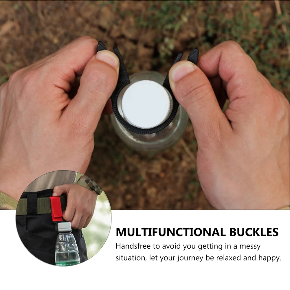 

16pcs Water Bottle Buckle Holder Hanger Keychain Webbing Strap Carabiner For Camping Hiking Outdoor Gear Belt Nylon Hanging
