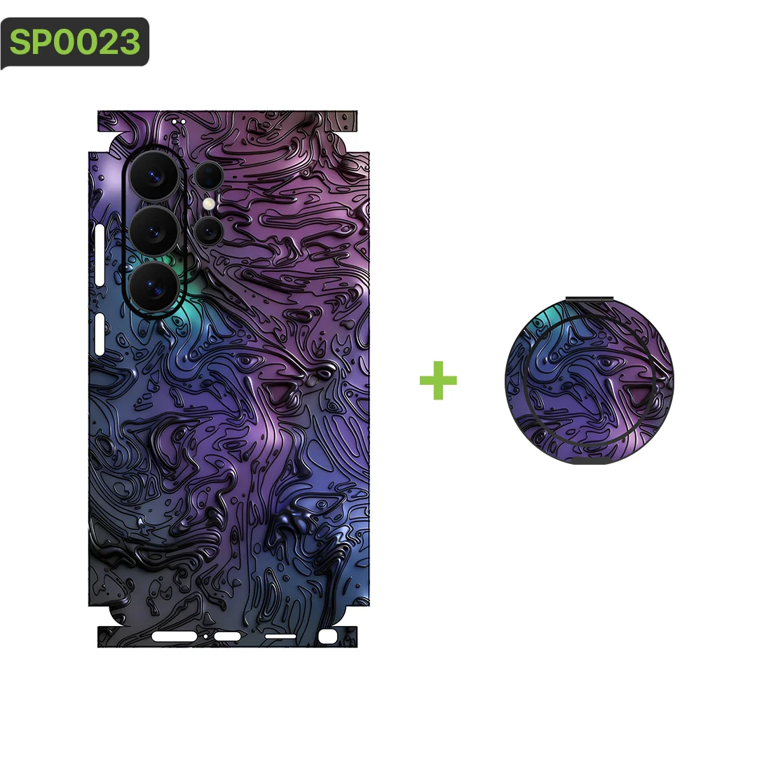 

BUNDLE 03 Colorful Wrap Tear Down Skin for Samsung Galaxy S26 S24 S25 S23 Ultra Back Protector Cover With holder Stickers