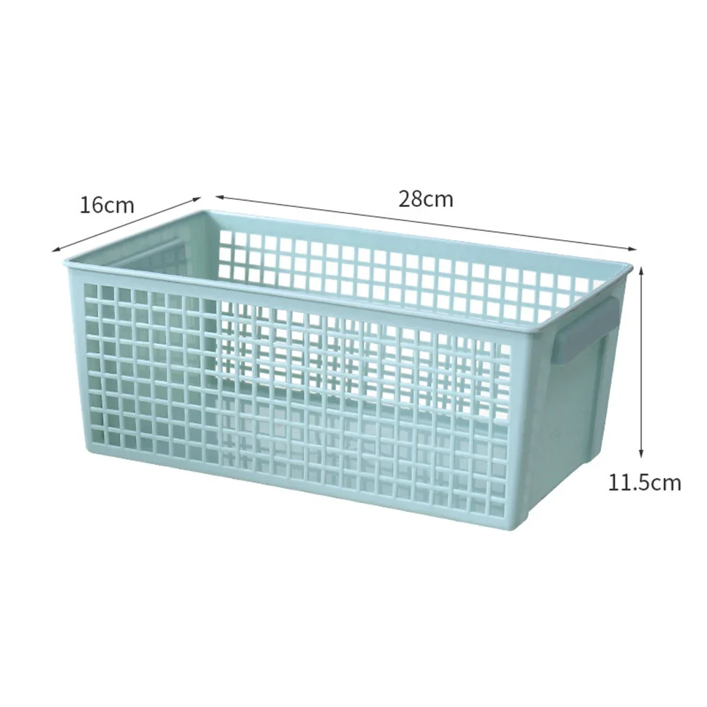 Desktop Storage Basket Snack Storage Hollow Rectangular Plastic Storage Basket Home Containers Multifunctional Organizer Boxes