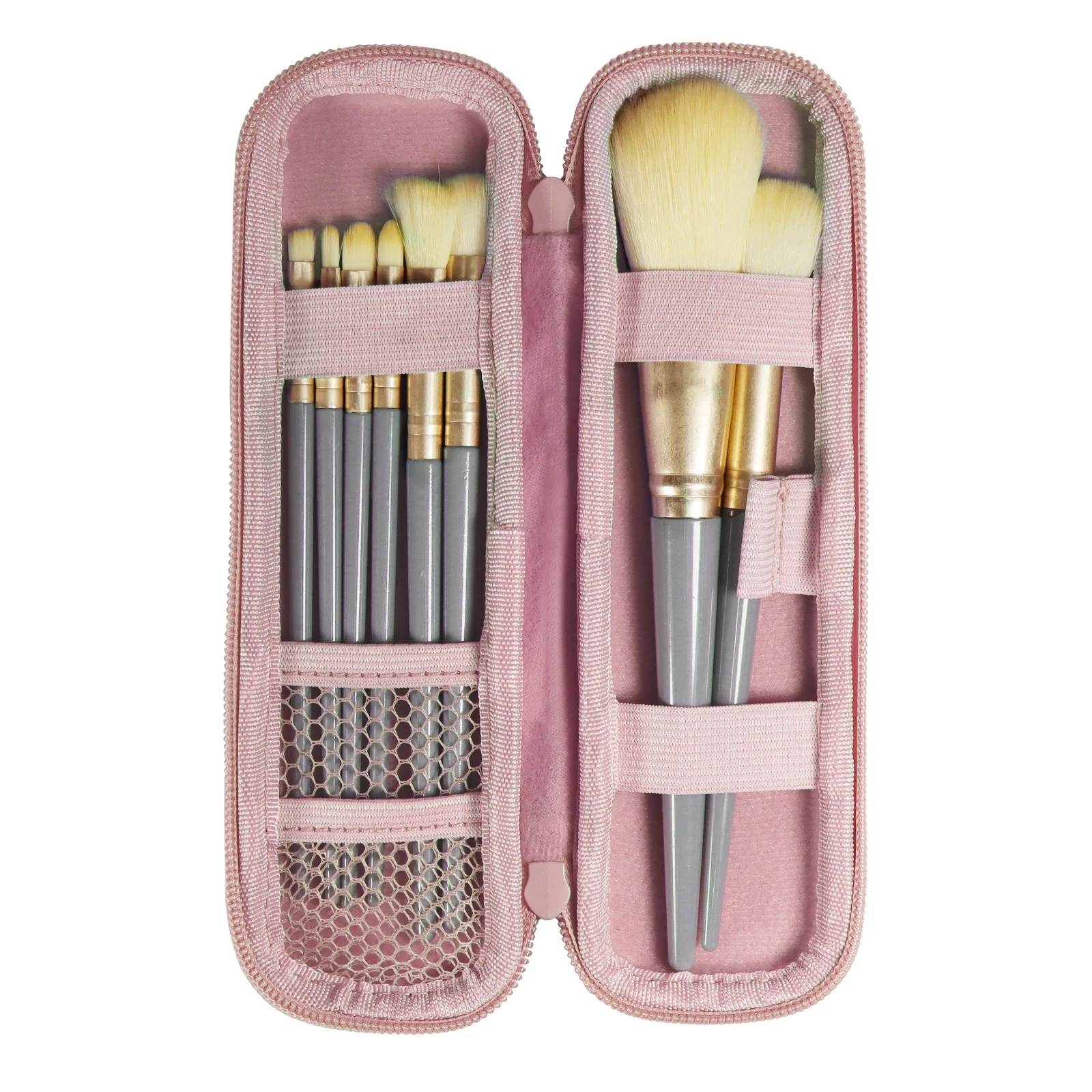 Zipper Sealed Makeup Brush Bag, Makeup Brush Organizer, Washable Makeup Bag, Daily, Work, Essential Khaki Makeup Brush Bag