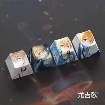 4ks anime klávesy na zakázku, personalizované klávesy s třešňovým profilem a výškou R4 pro mechanickou klávesnici, sublimační PBT klávesy 8 nejlepší prodej vlastní tisk kláves - №5