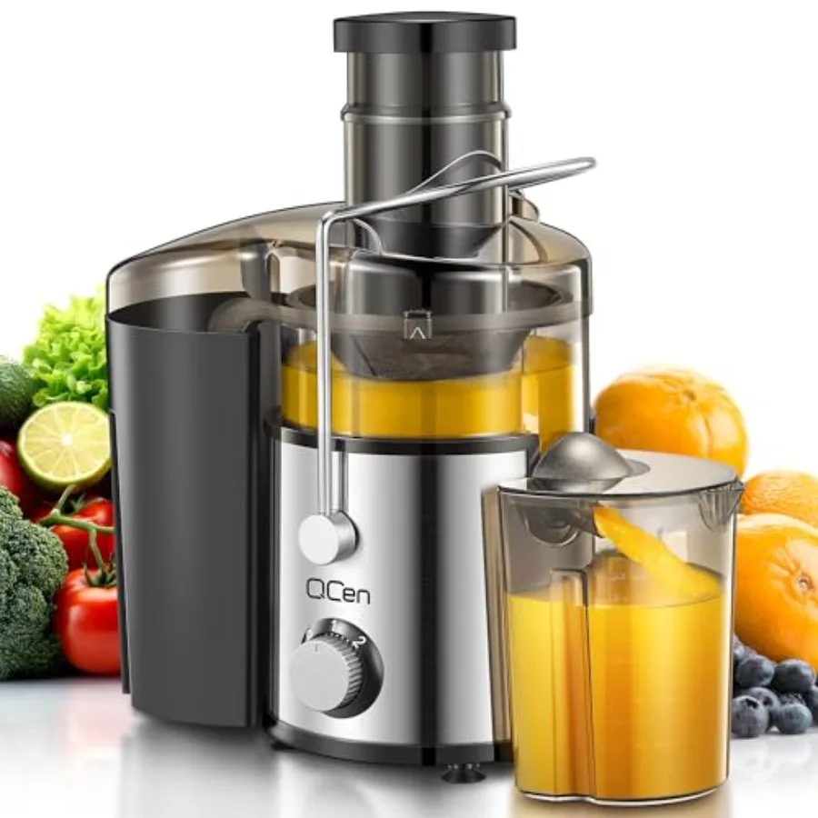 

800W Centrifugal Juicer Machine with 3 Wide Mouth Feed Chute for Fruits Vegetables Stainless Steel BPA-Free Easy to Clean