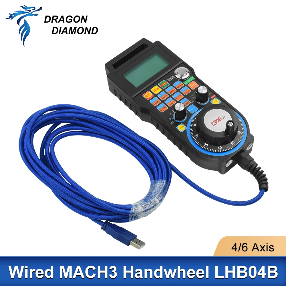 

XHC LHB04B CNC MACH3 Wired Handwheel MPG Hanging Handwheel 4-Axis 6-Axis Controller Handle For CNC Route Engraving Machine