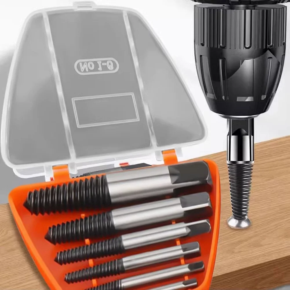 

Broken Screw Remover Kit for Damaged Bolts Nuts and Water Pipes with Precision Thread and Hex Shank Compatibility