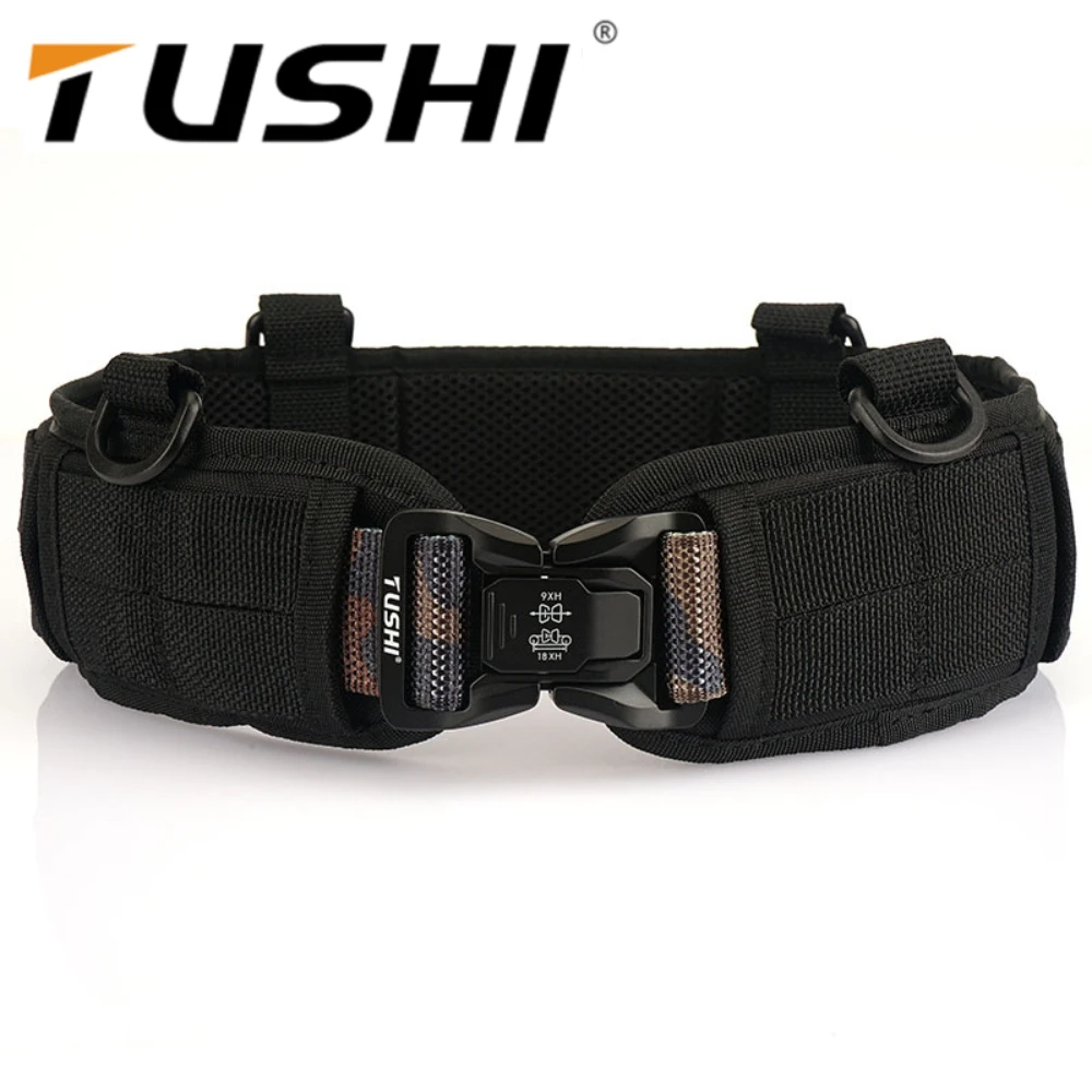 TUSHI Outdoor tactical belt men women multi-functional enthusiast buckle waist seal training nylon canvas quick elease