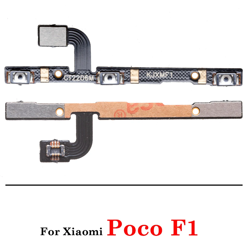 1Pcs Power ON OFF Volume Button Key Flex Cable For Xiaomi Mi POCO F1 F2 X2 X3 GT NFC M2 M3 Pro C3 Down Side Button Switch Key