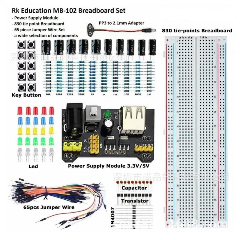 MB-102Applicable to All Suit Classes UNO R3Element bag Beginner's Starter Kit Bread Board830