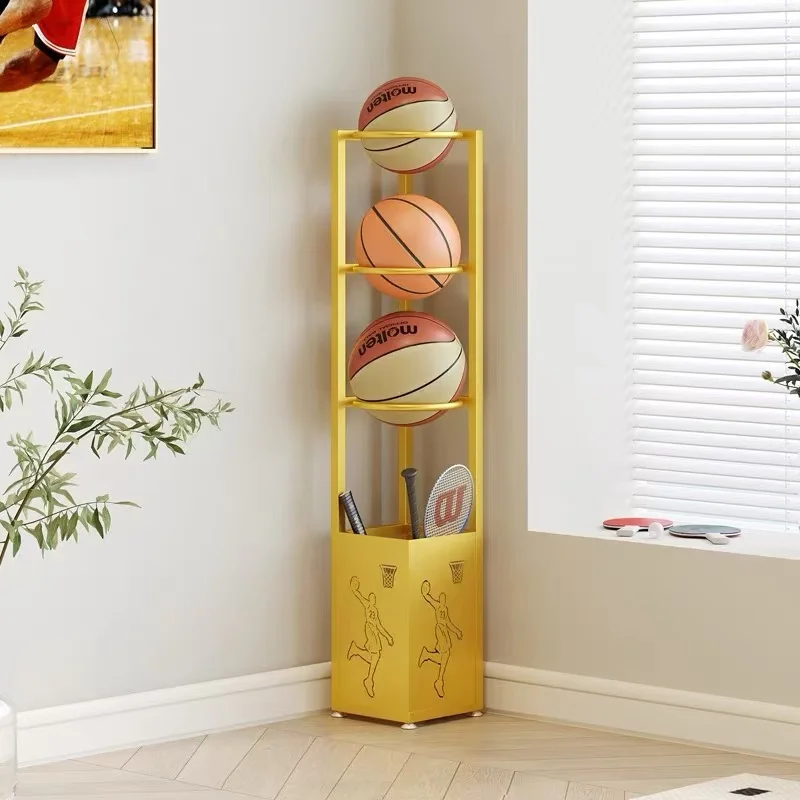 ชั้นวางเก็บลูกบาสเก็ตบอลในร่มสำหรับเด็ก ชั้นวางเก็บลูกฟุตบอล ตะกร้าเก็บของ ชั้นวางสำหรับโรงเรียนอนุบาล ที่วางลูกวอลเลย์บอล