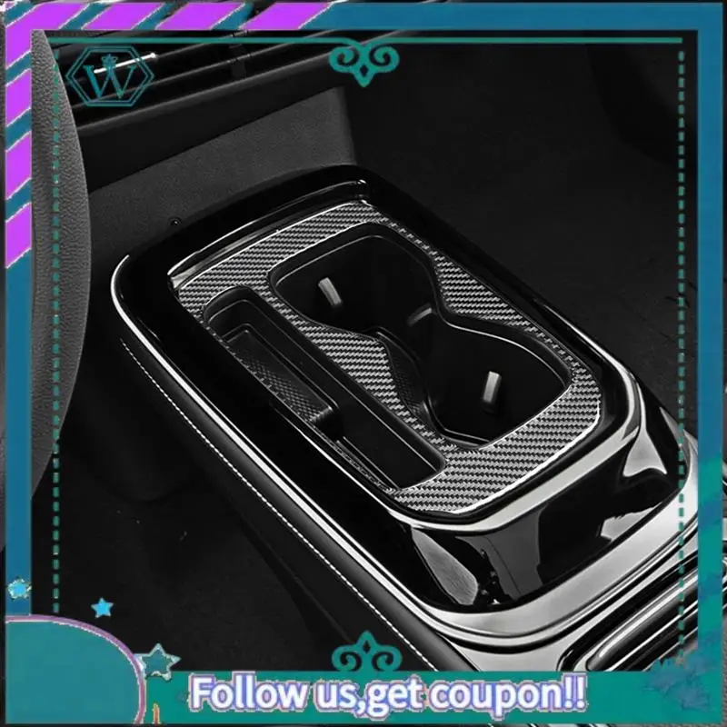 AA92-وحدة التحكم المركزية كأس الماء حامل الإطار غطاء لوحة ألياف الكربون لشركة فولكس فاجن ID.4 ID4 2021 2022 2023 الملحقات الداخلية #5