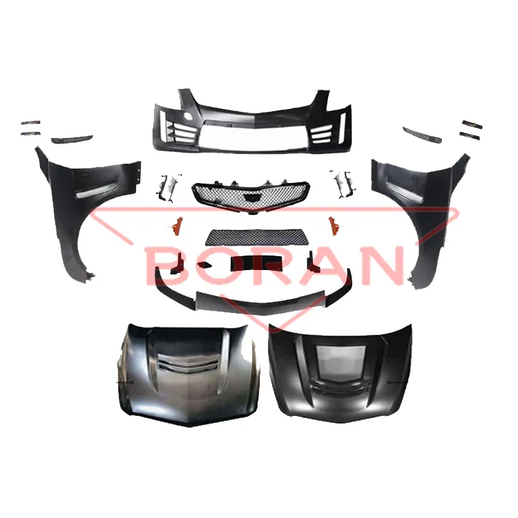 

Auto Accessories Front Bumper Assembly Lip Engine Hood Fender Grille Body Kit for Cadillac ATS Modified V Style