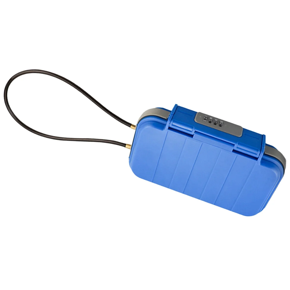 N18R Portable Safe BoxTravelSafe Box Large Capacity Security Lockbox Code Waterproof Key Lock Box with Removable Cable Handle