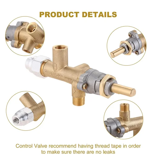 Imagen 2 del producto Calentador de Gas propano para Patio, calentador de espacio para habitación y exterior, reemplazo del calentador de Patio, Control principal, válvula de seguridad de latón con puerto piloto
