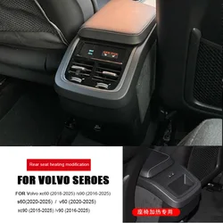 For Volvo xc60 xc90 s60 v60 v90 rear seat heating USB charging modified car accessories decoration