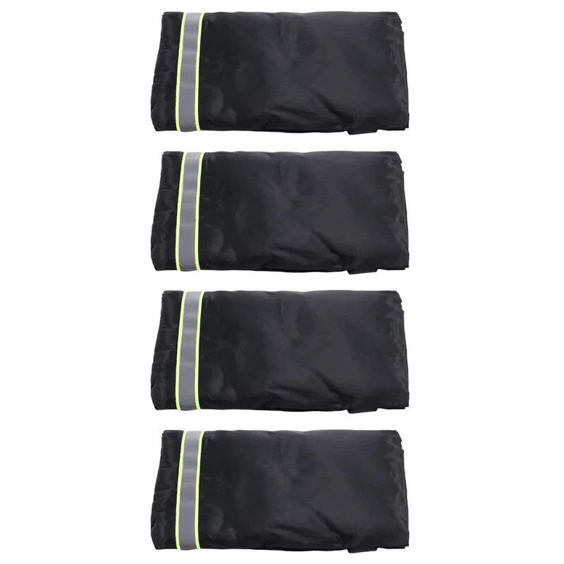 ALIM-4Pcs Outdoor Faucet Covers For Winter Freeze Protection 16X25CM Thicker Hose Bib Insulation Cover With Reflective Strips