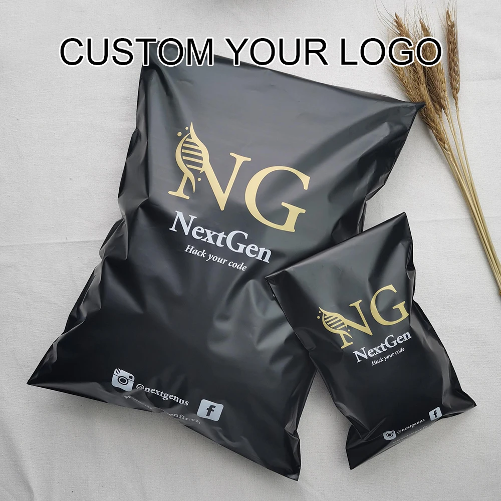 Printing Logo Package Envelope Black Mailing Bag Eco Friendly Biodegradable Custom Shipping Bag Poly Mailer Bags