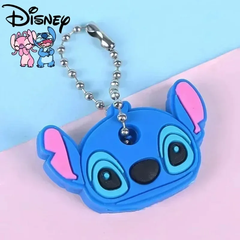 

Cartoon Silicone Protective Key Cover Lilo & Stitch Cute Anime Figure Holder Keychain Keyring Organizer Portable Home Supplies